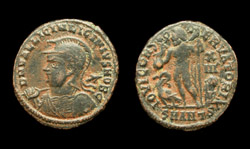 Licinius II, Helmeted Portrait, Rare 2!